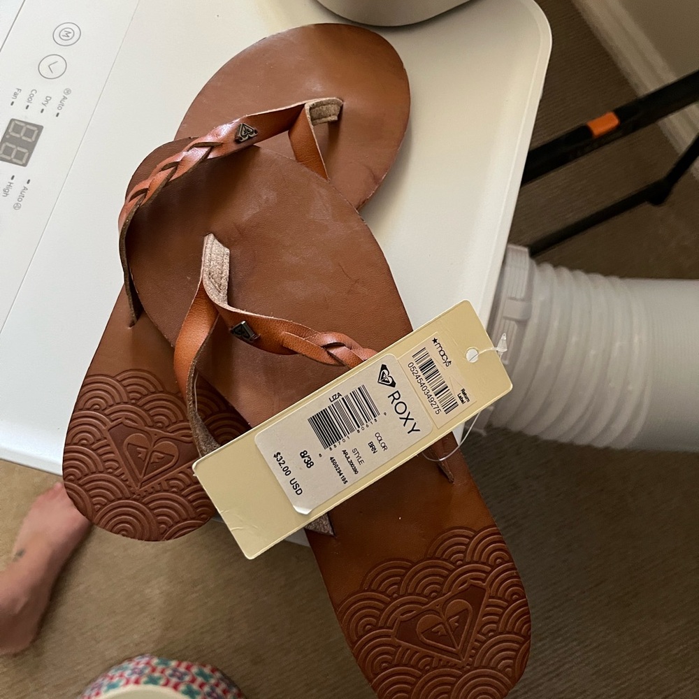 Roxy Tan Braided Sandals